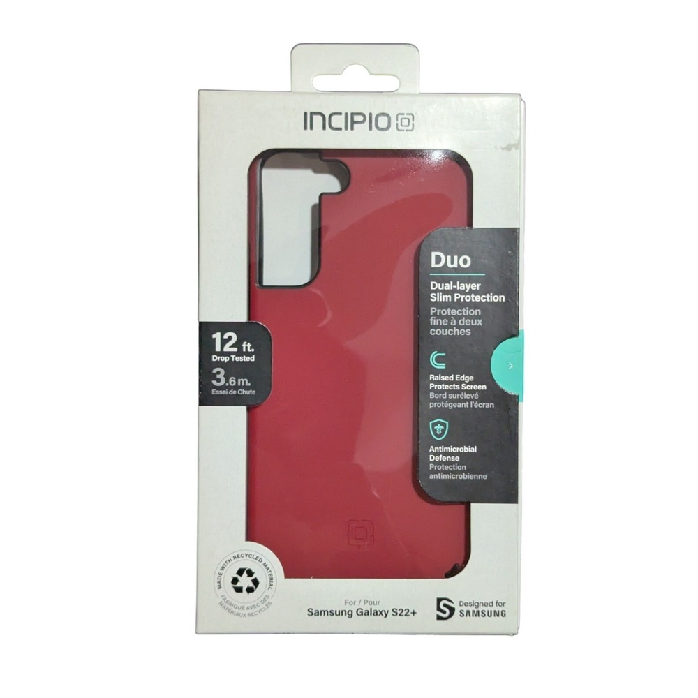 F3. Incipio Duo Series Case for Samsung Galaxy S22+ In Salsa Red/Black